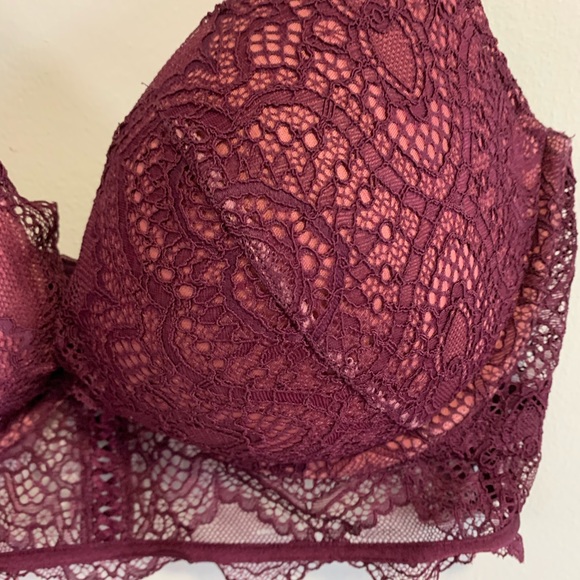 38D Purple Lace Pushup Bra #128 - Picture 3 of 8